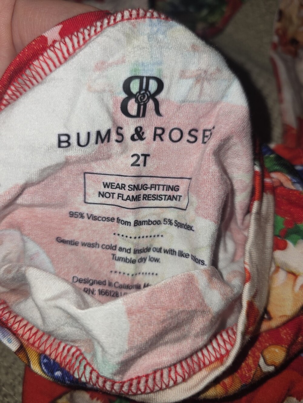 Bums & Roses Santa Pjs - Picture 3 of 3
